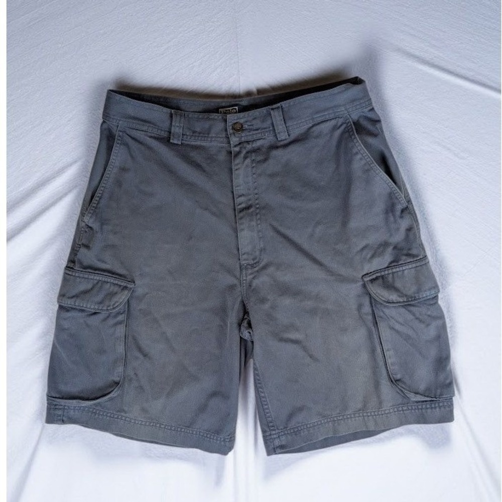 Vintage Polo Ralph Lauren Cargo Chino Shorts Men's 33 Blue 90's-2000's
